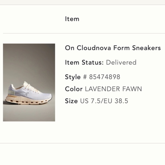 On Cloud Nova Form Sneakers Lavender Fawn Size 7.5 EUC - Picture 2 of 10